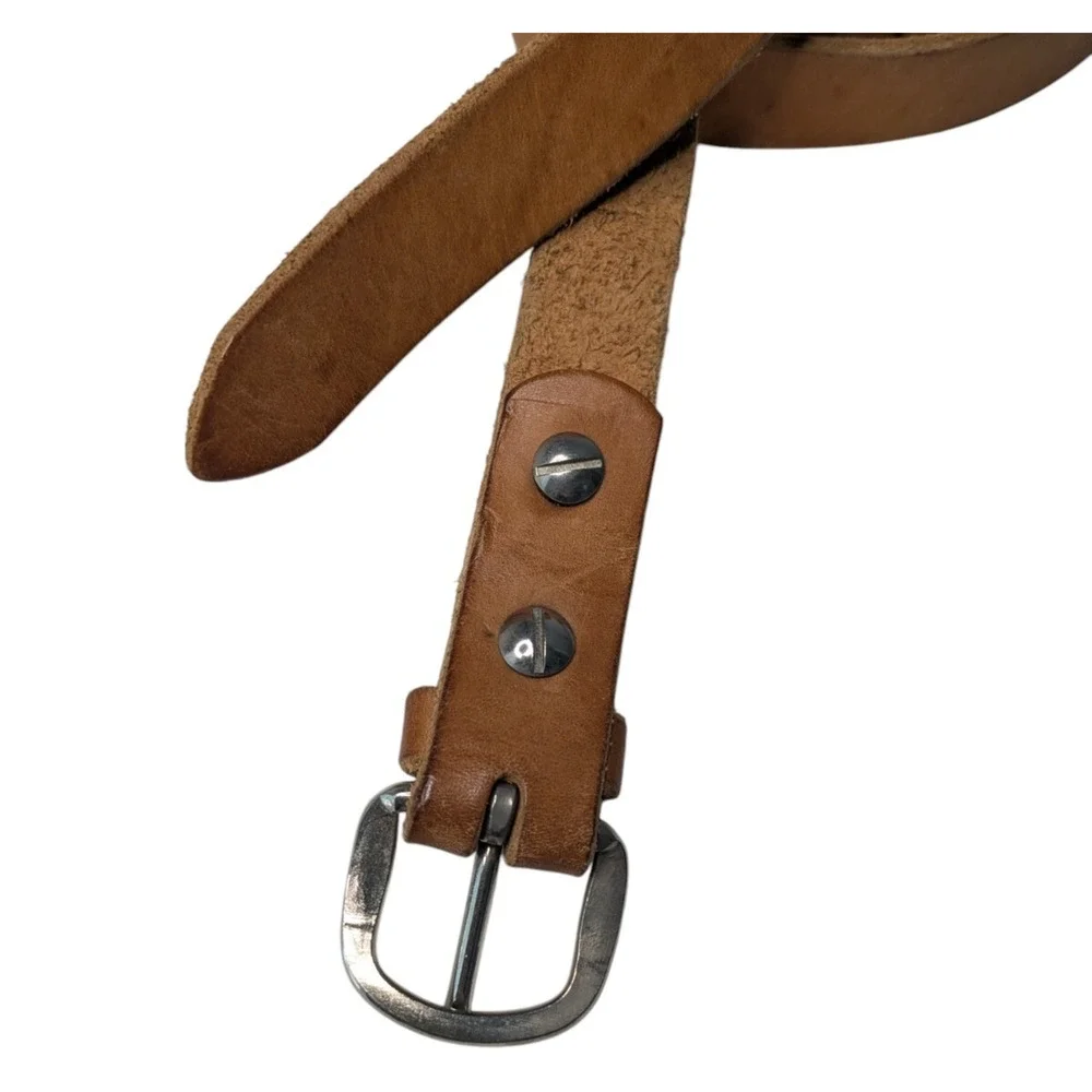 Skip Jochim Beige Tan Brown Handmade Leather Belt Evansville Indiana Bespoke